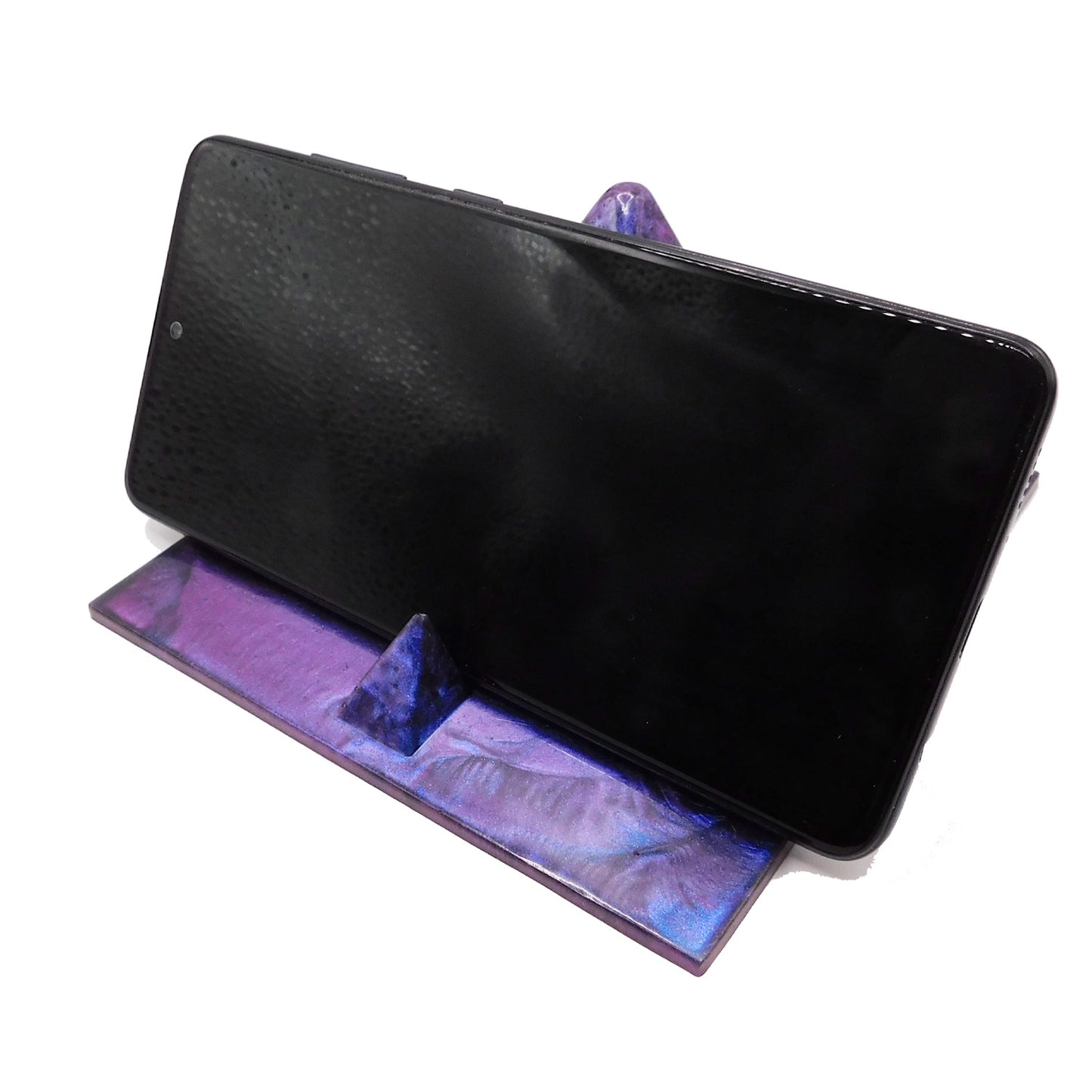 Handy- oder Tablet-Halter metallic violett-blau