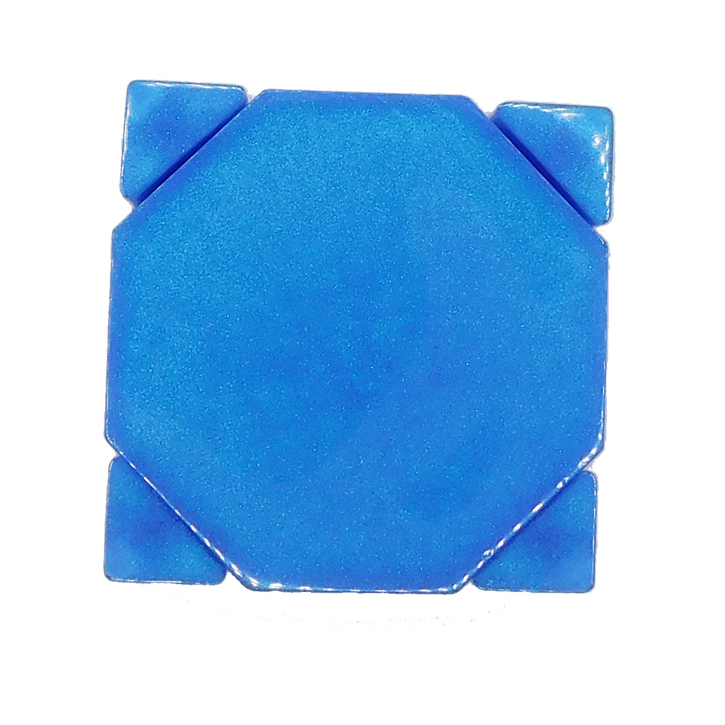 Untersetzer Set Octogon metallic blau