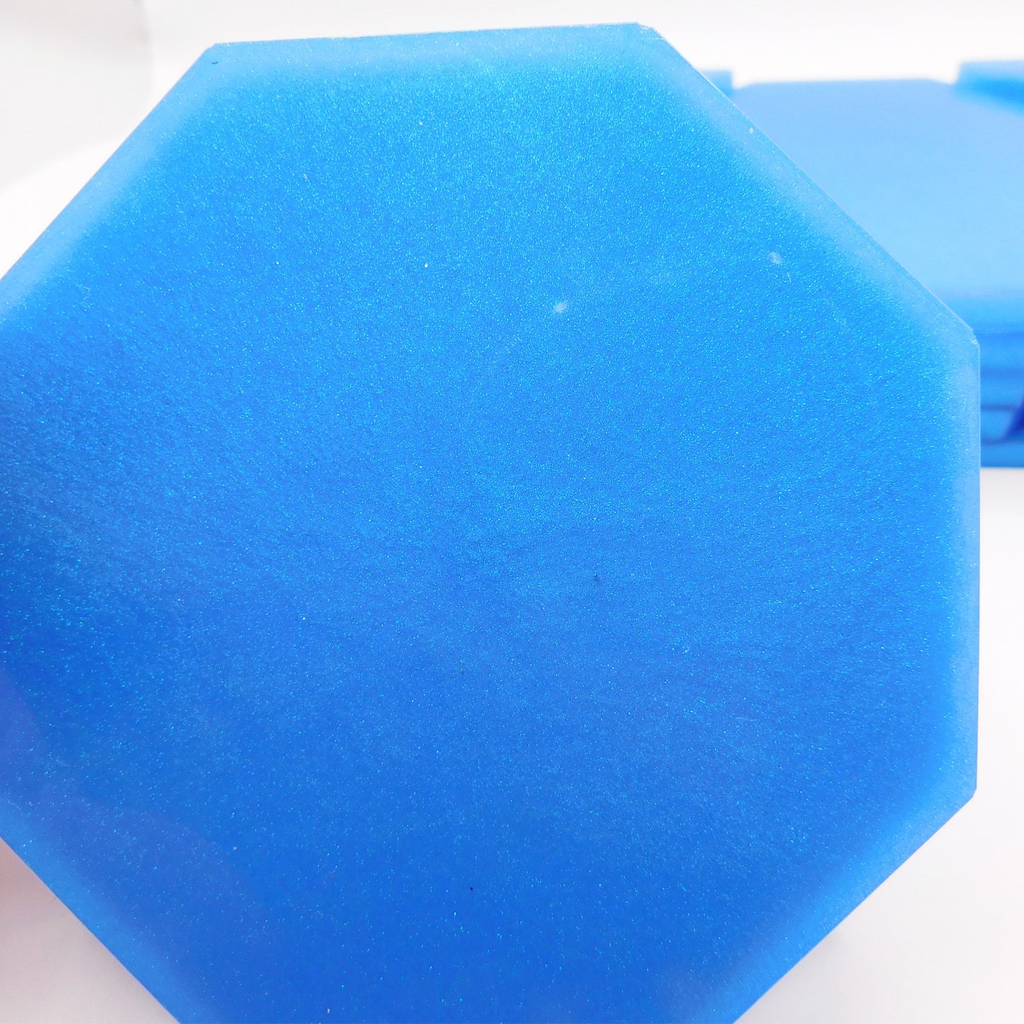 Untersetzer Set Octogon metallic blau