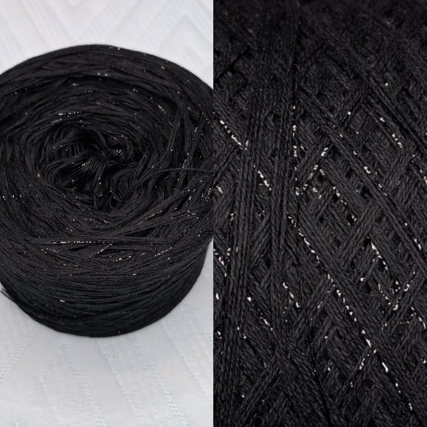 Bobbel Uni - Schwarz Glitzer