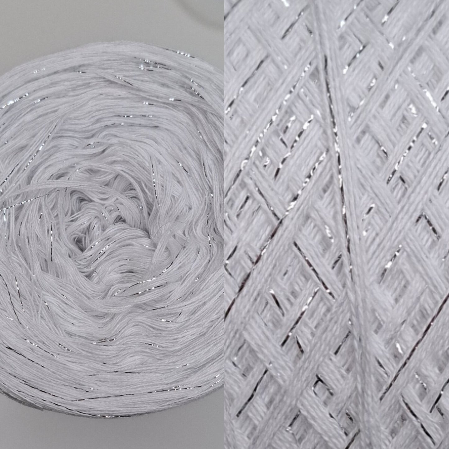 Bobbel Uni - Weiß Glitzer