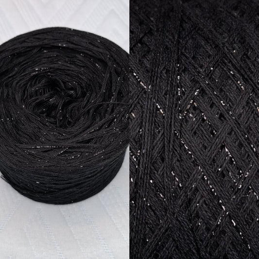 Bobbel Uni - Schwarz Glitzer