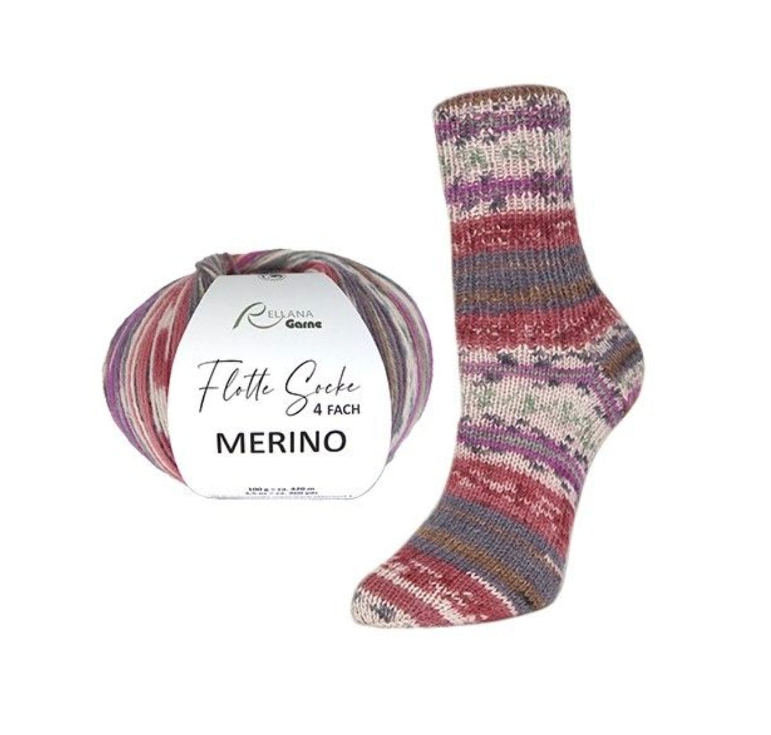 Flotte Socke Merino 4f von Rellana