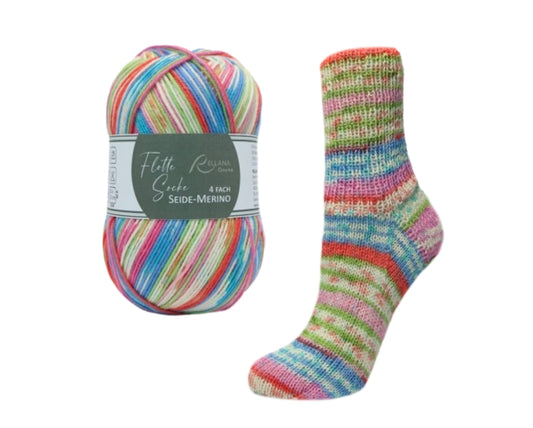 Flotte Socke Seide-Merino 4f von Rellana