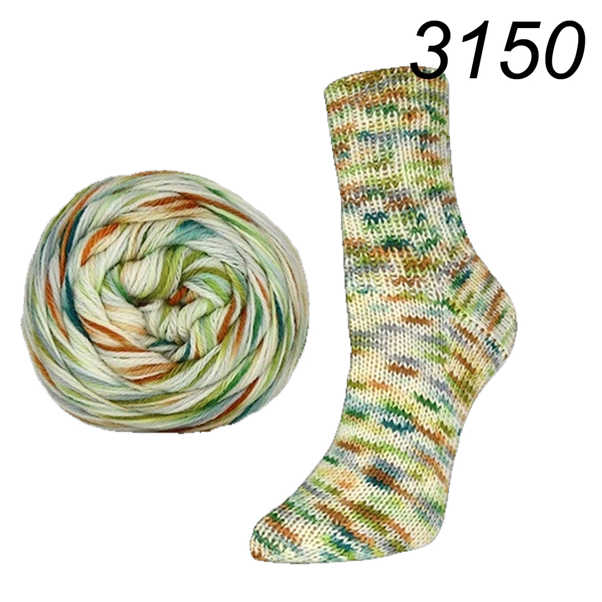 Flotte Socke Seide Kunterbunt 4f von Rellana