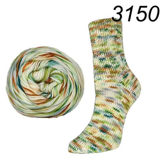 Flotte Socke Seide Kunterbunt 4f von Rellana