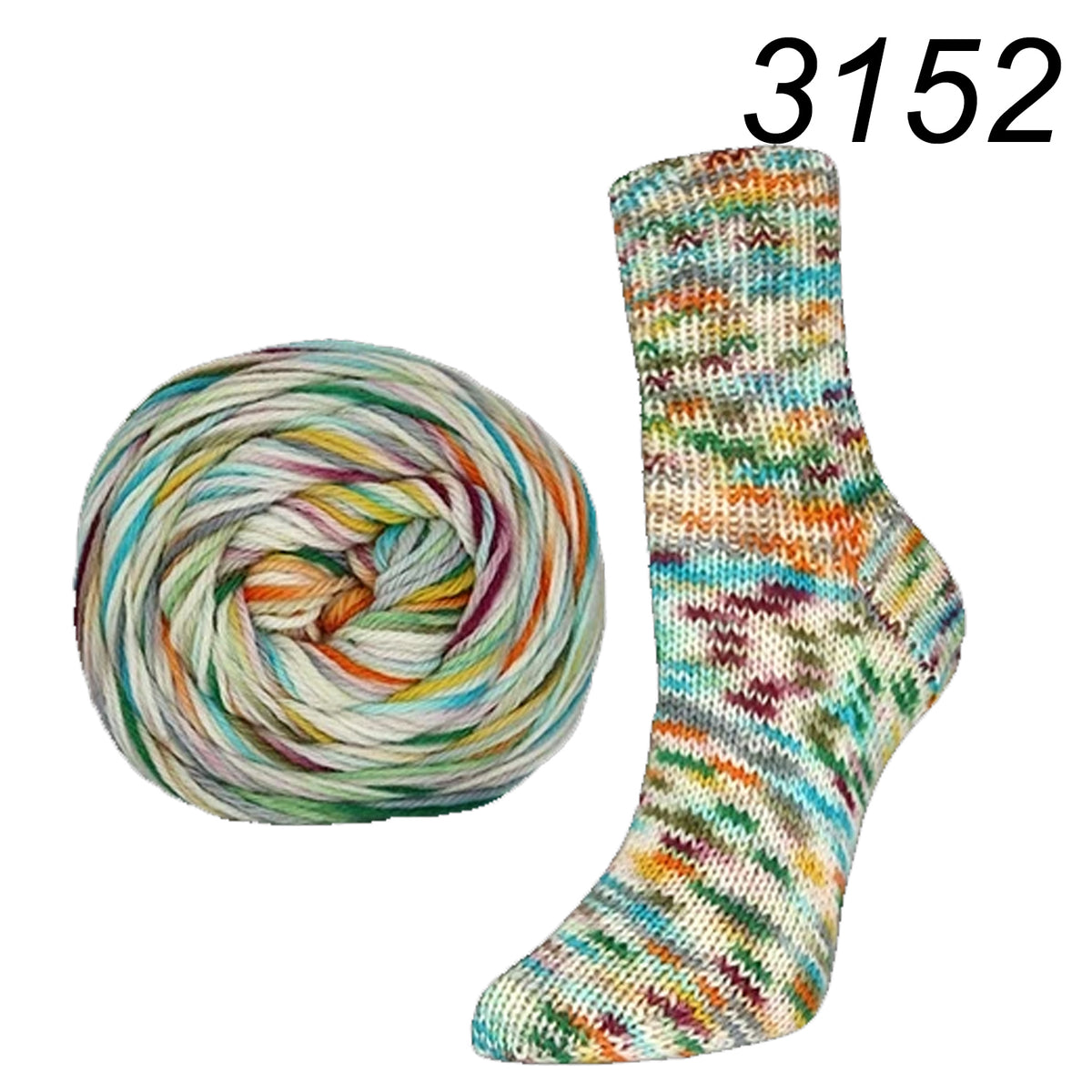 Flotte Socke Seide Kunterbunt 4f von Rellana